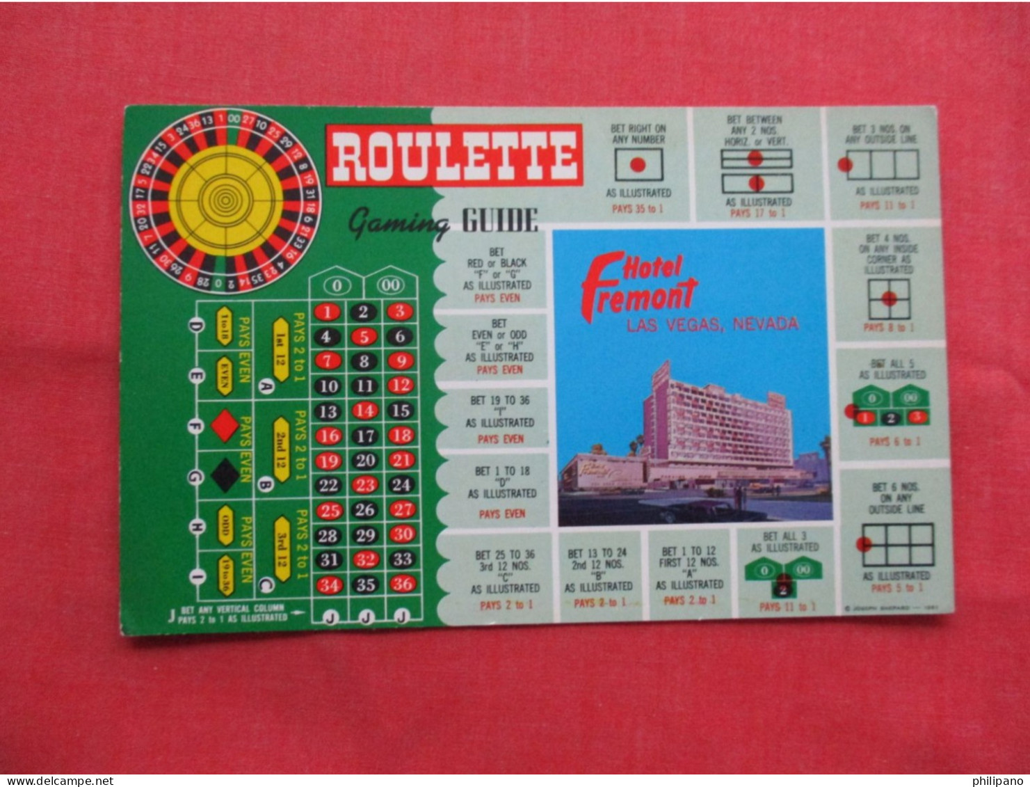 Roulette Gambling Guide. Hotel Fremont.  Las Vegas  - Nevada > Las Vegas    Ref 6367 - Las Vegas