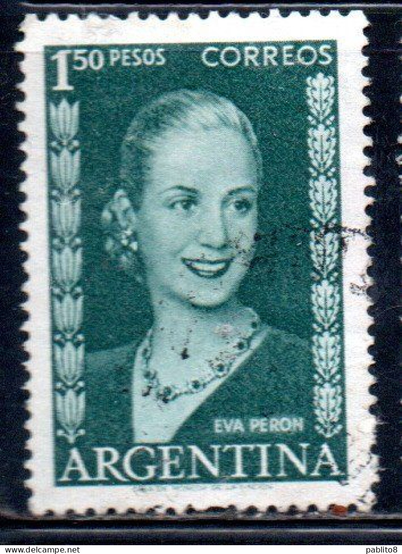 ARGENTINA 1952 1953 EVA PERON 1.50p USED USADO OBLITERE' - Used Stamps