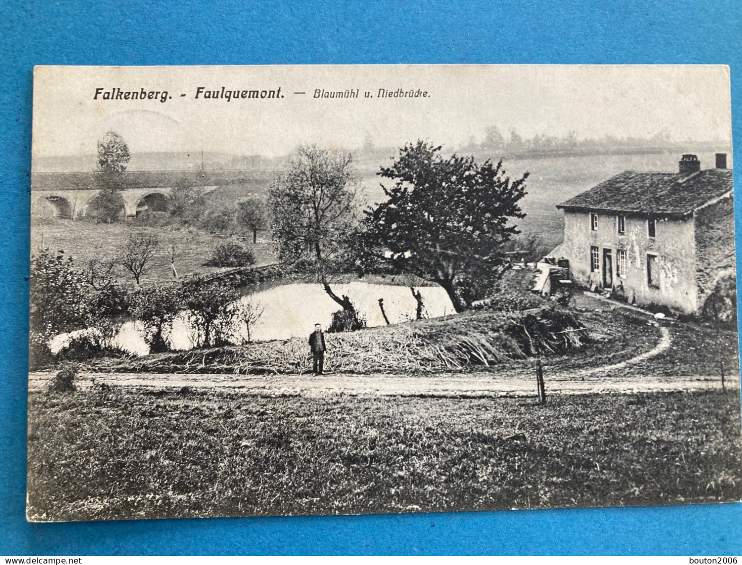 Faulquemont Falkenberg Blaumühl Et Niedbrücke Pont Sur La Nied Et Moulin Bleu 1914 - Faulquemont