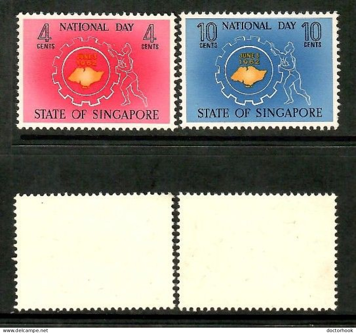 SINGAPORE    Scott # 60-1** MINT NH (CONDITION PER SCAN) (Stamp Scan # 1041-3) - Singapur (1959-...)