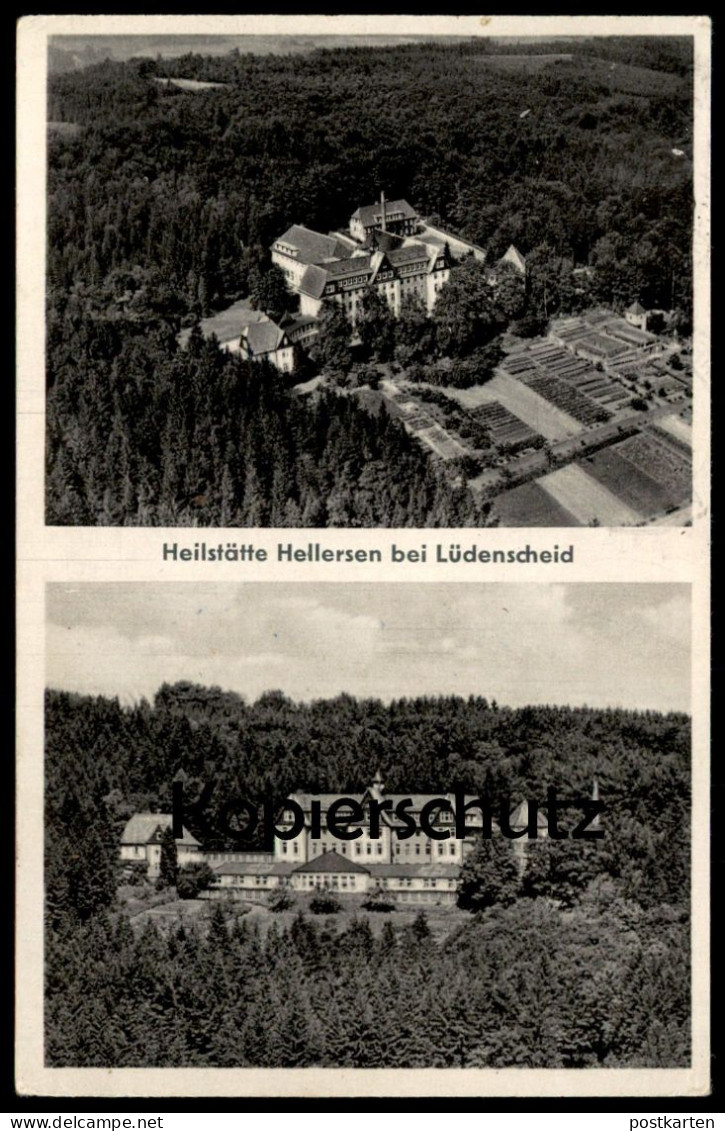 ALTE POSTKARTE HEILSTÄTTE HELLERSEN BEI LÜDENSCHEID PANORAMA TOTALANSICHT AK Ansichtskarte Cpa Postcard - Luedenscheid