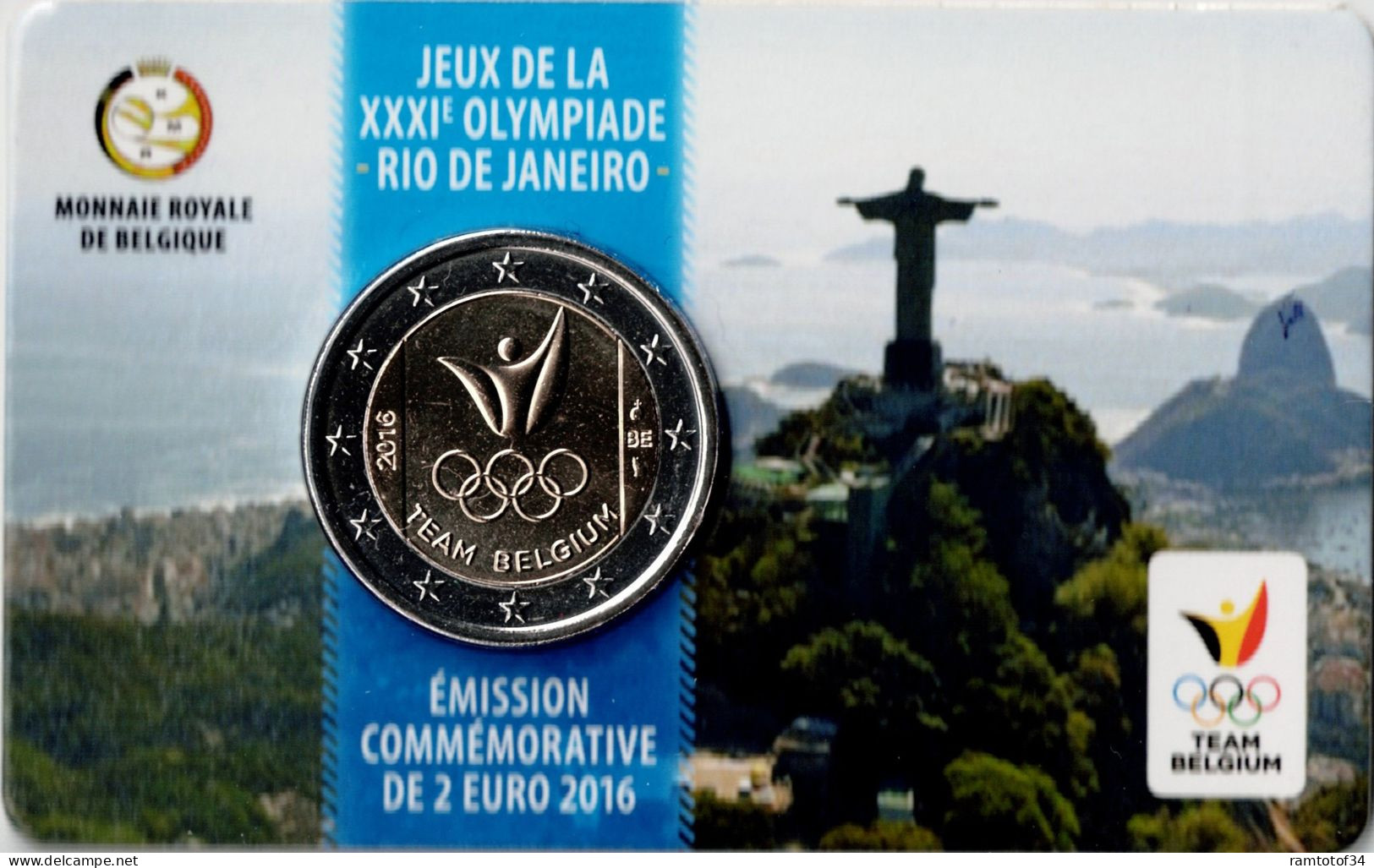 2016 BELGIQUE - 2 Euros Commémorative - Jeux Olympique De Rio - Belgien