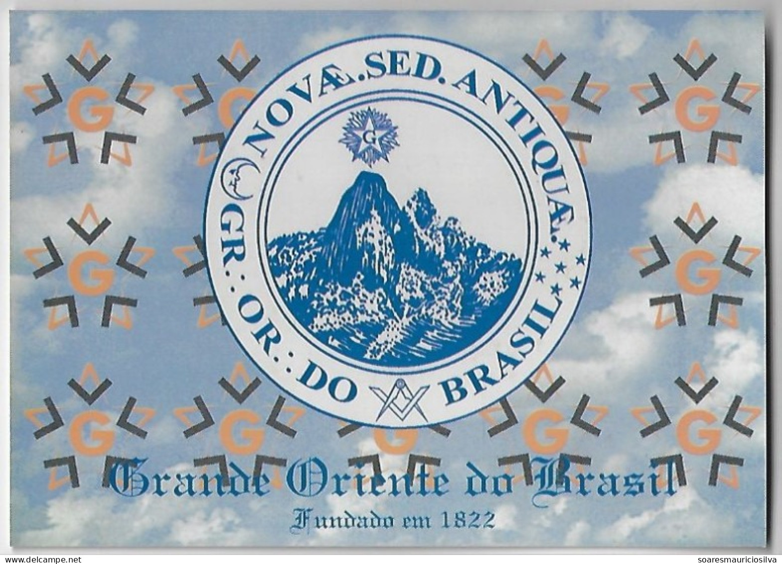 1997 Postal Stationery Card 175 Years Of The Greater East Of Brazil Freemasonry Lodge In Rio De Janeiro Unused Cat US$10 - Freemasonry