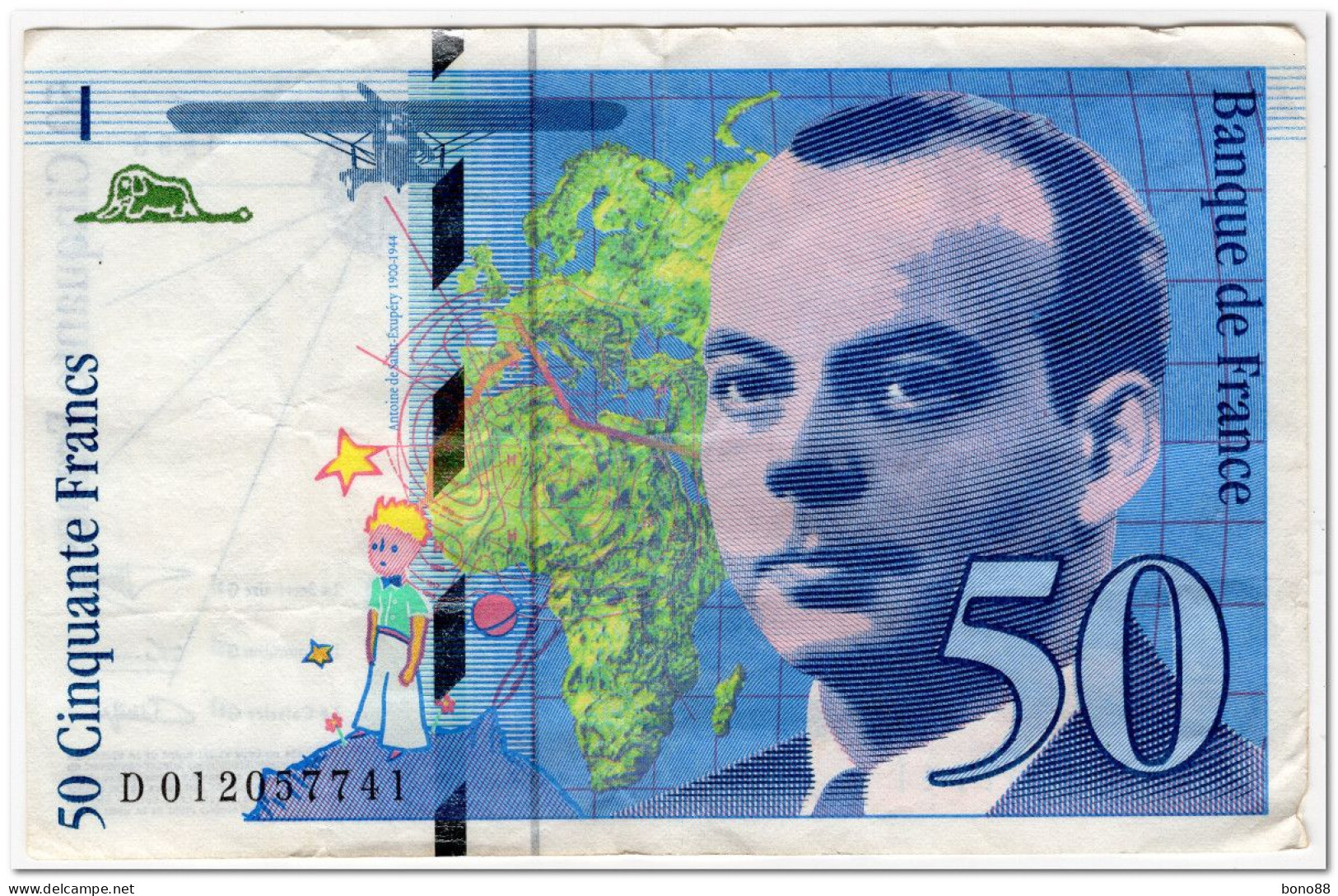 FRANCE,50 FRANCS,1993,P.157b,F-VF - 50 F 1992-1999 ''St Exupéry''