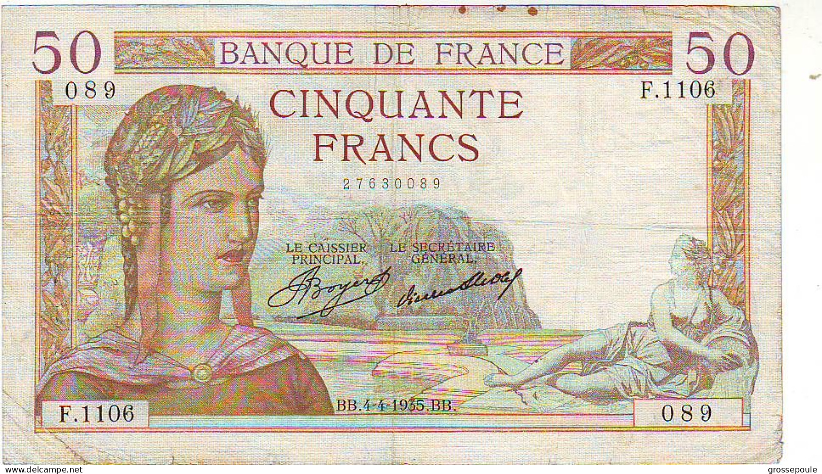 FRANCE 50 Francs CERES DU 4-4-1935 - Alph. F 1106 ( TTB +) - 50 F 1934-1940 ''Cérès''