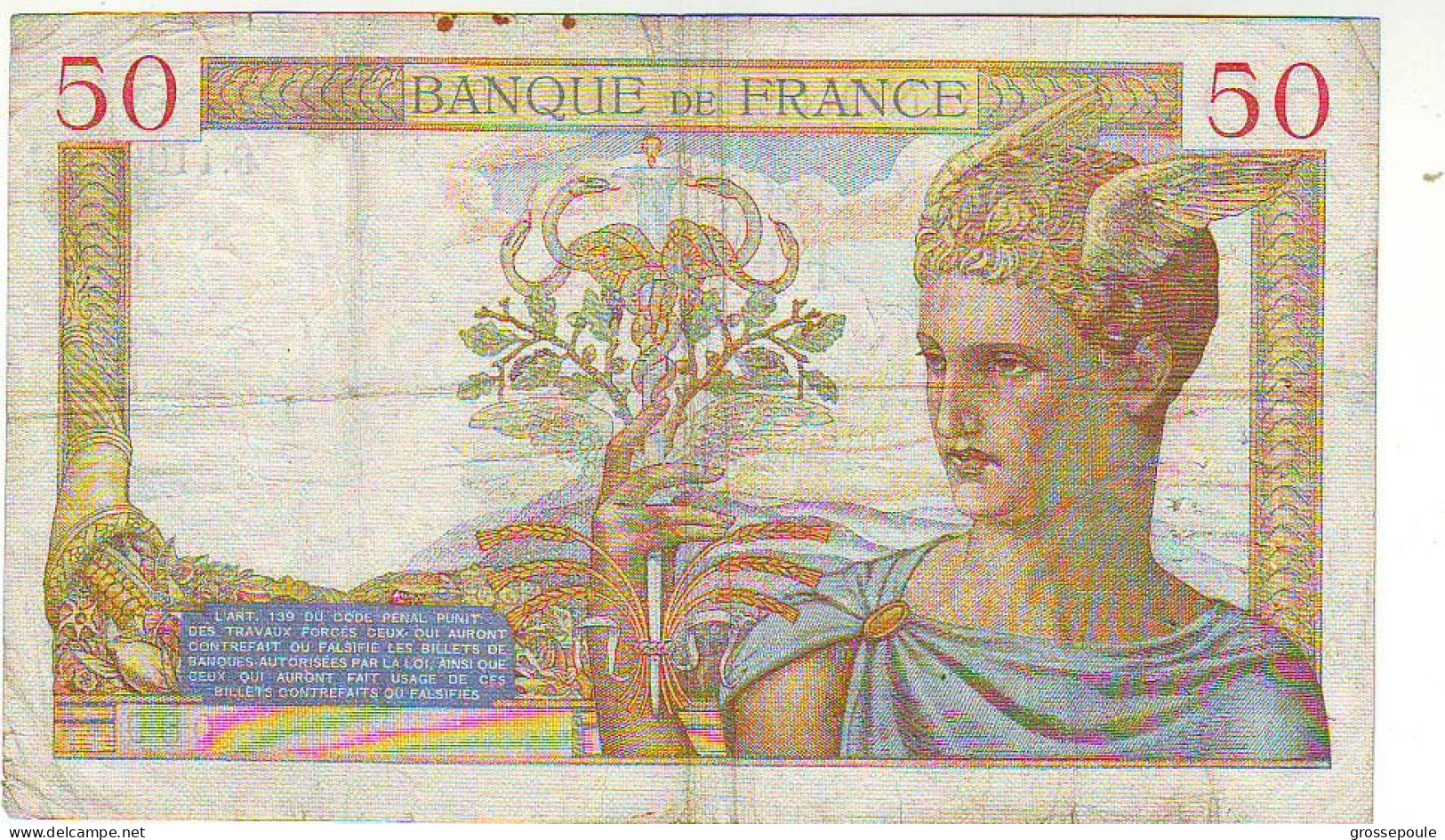 FRANCE 50 Francs CERES DU 4-4-1935 - Alph. F 1106 ( TTB +) - 50 F 1934-1940 ''Cérès''