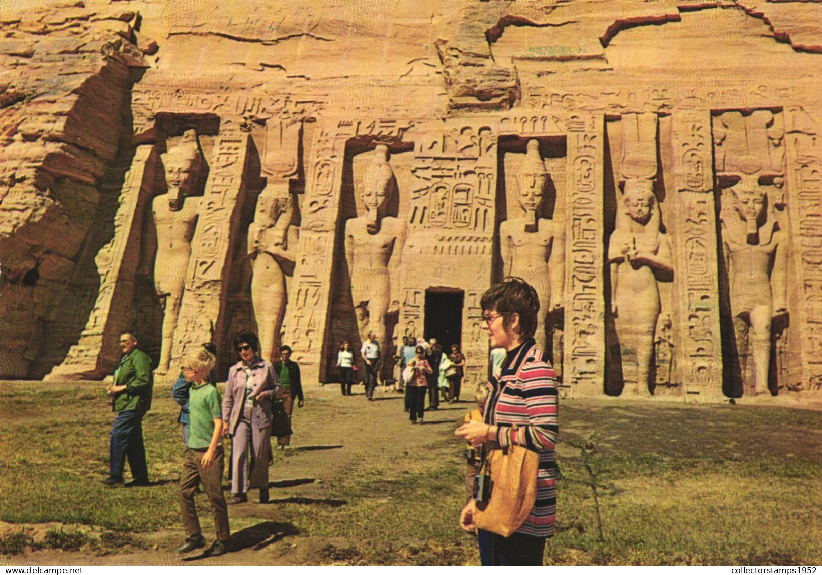 ABU SIMBEL, TEMPLE, ARCHITECTURE, STATUE, EGYPT, POSTCARD - Tempels Van Aboe Simbel