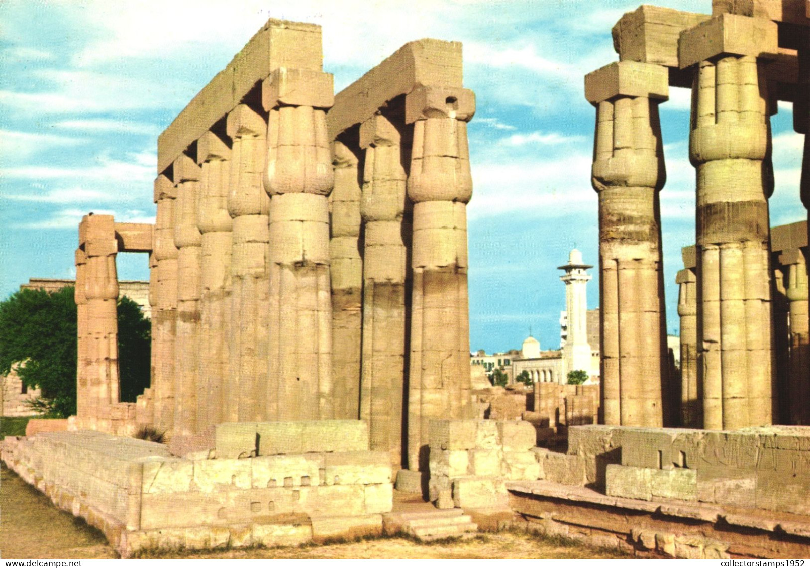 LUXOR, PAPYRUS COLUMNS, TEMPLE, ARCHITECTURE, EGYPT, POSTCARD - Louxor