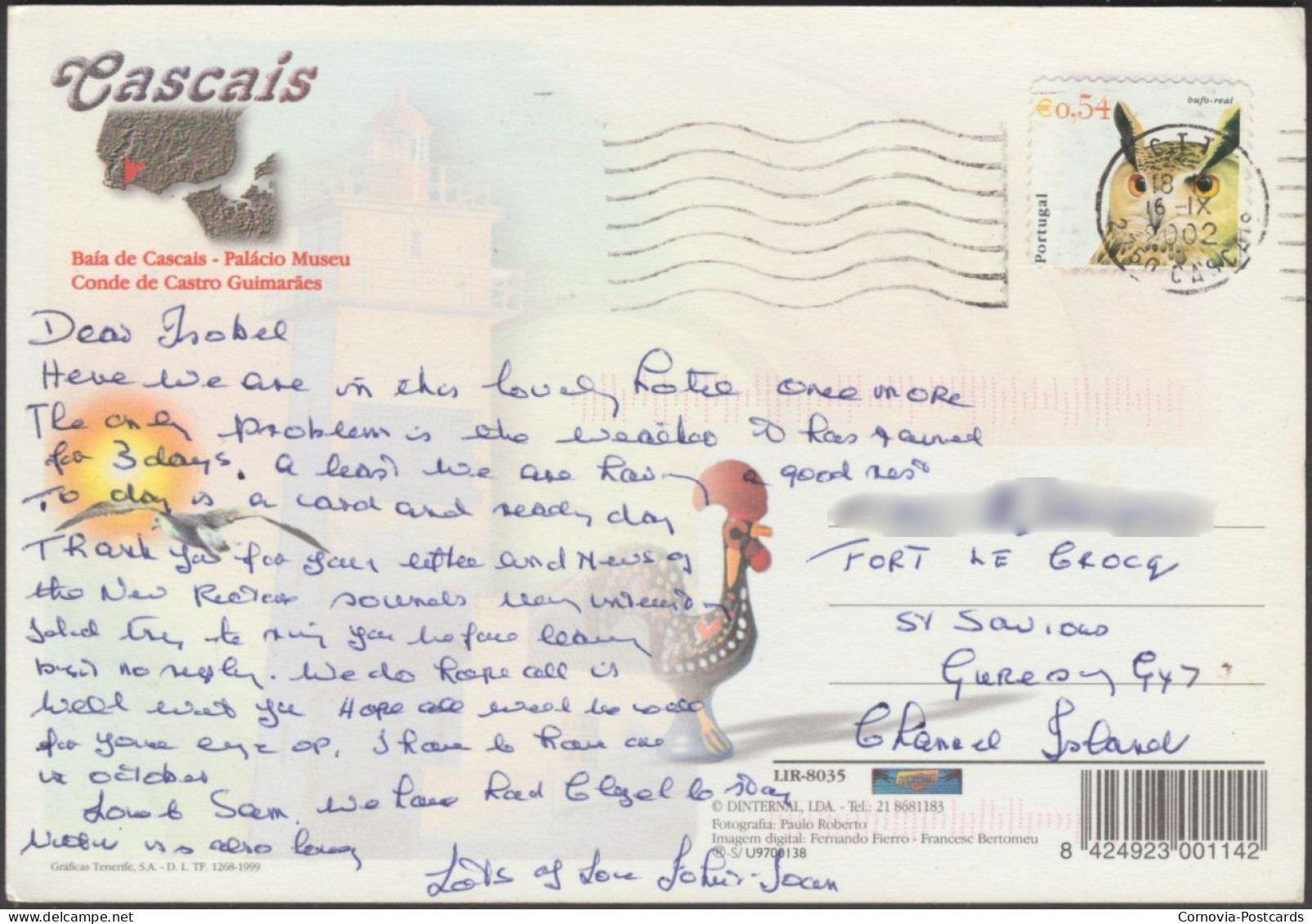 Cascais, 2002 - Dinternal Bilhete Postal - Lisboa