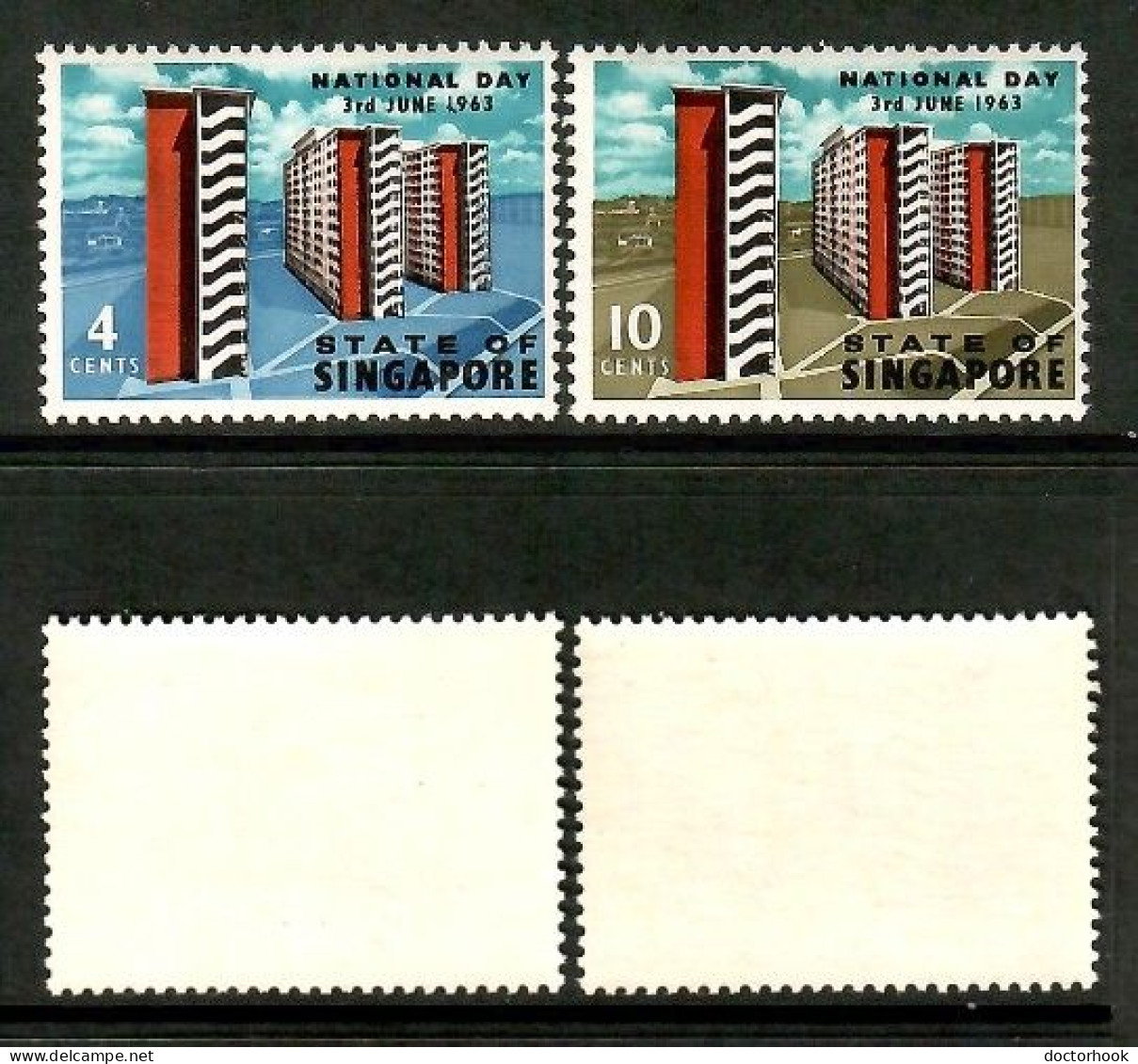 SINGAPORE    Scott # 70-1** MINT NH (CONDITION PER SCAN) (Stamp Scan # 1041-4) - Singapur (1959-...)