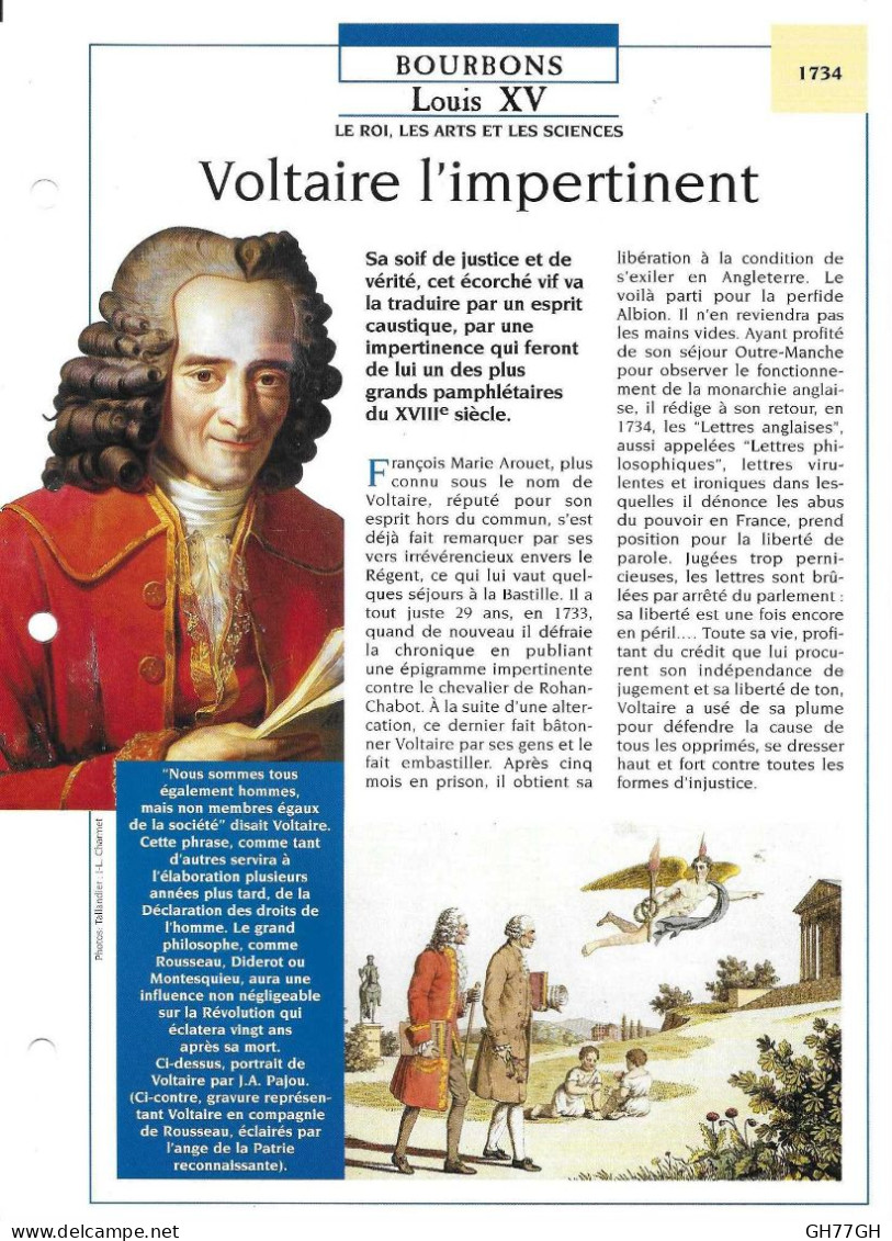 FICHE ATLAS: VOLTAIRE L'IMPERTINENT -BOURBONS - History