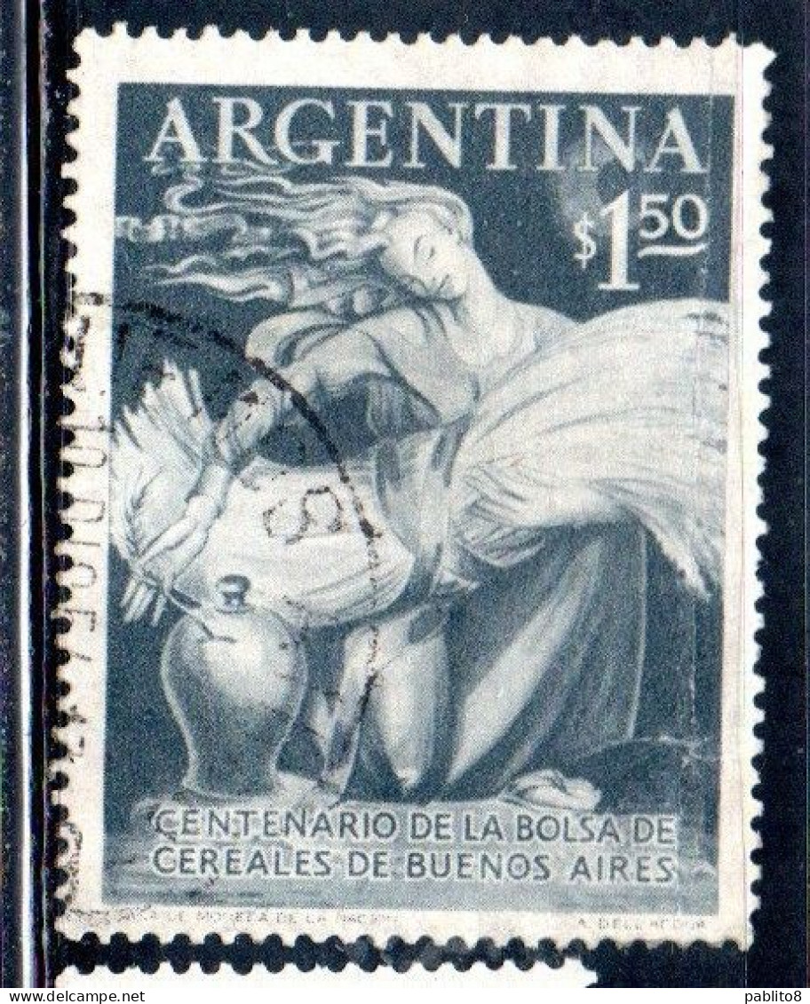 ARGENTINA 1954 ESTABILISHMENT BUENOS AIRES AREA GRAIN EXCHANGE 1.50p USED USADO OBLITERE' - Usati