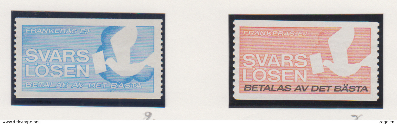 Zweden Lokale Zegel Bestemd Voor Post Naar Tijdschrift "Het Beste" Michel-cat. 2+3 ** - Local Post Stamps