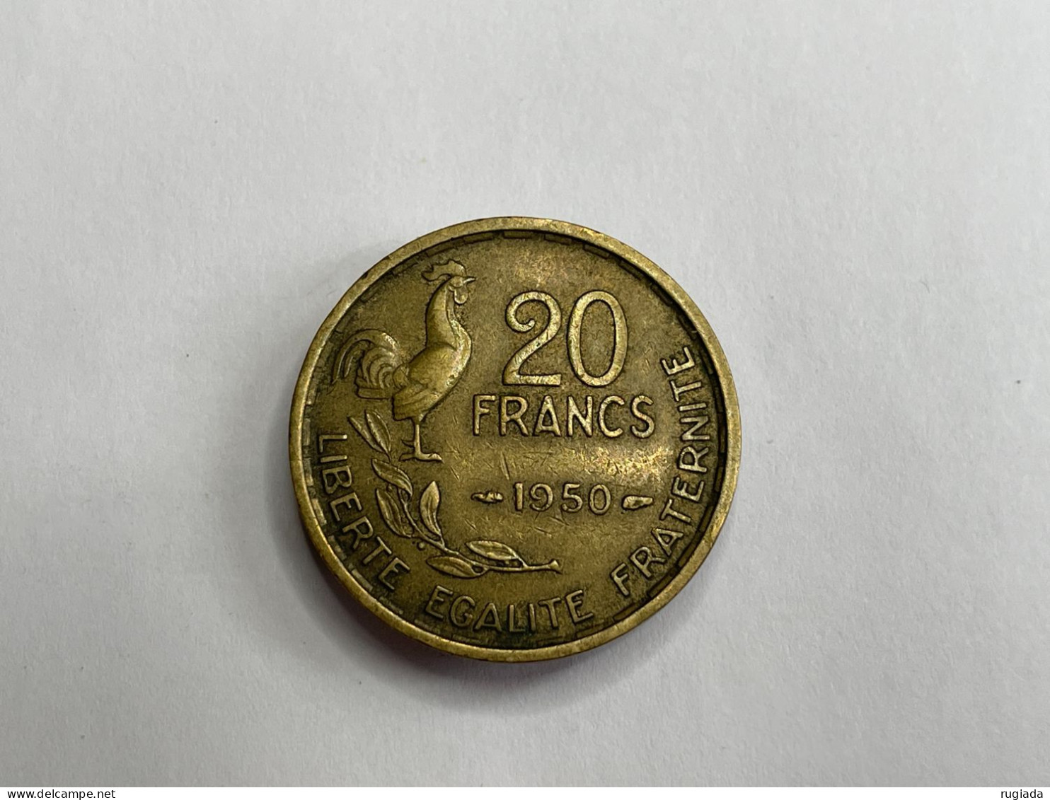 1950 France 50 Francs Coin, VF Very Fine - 20 Francs