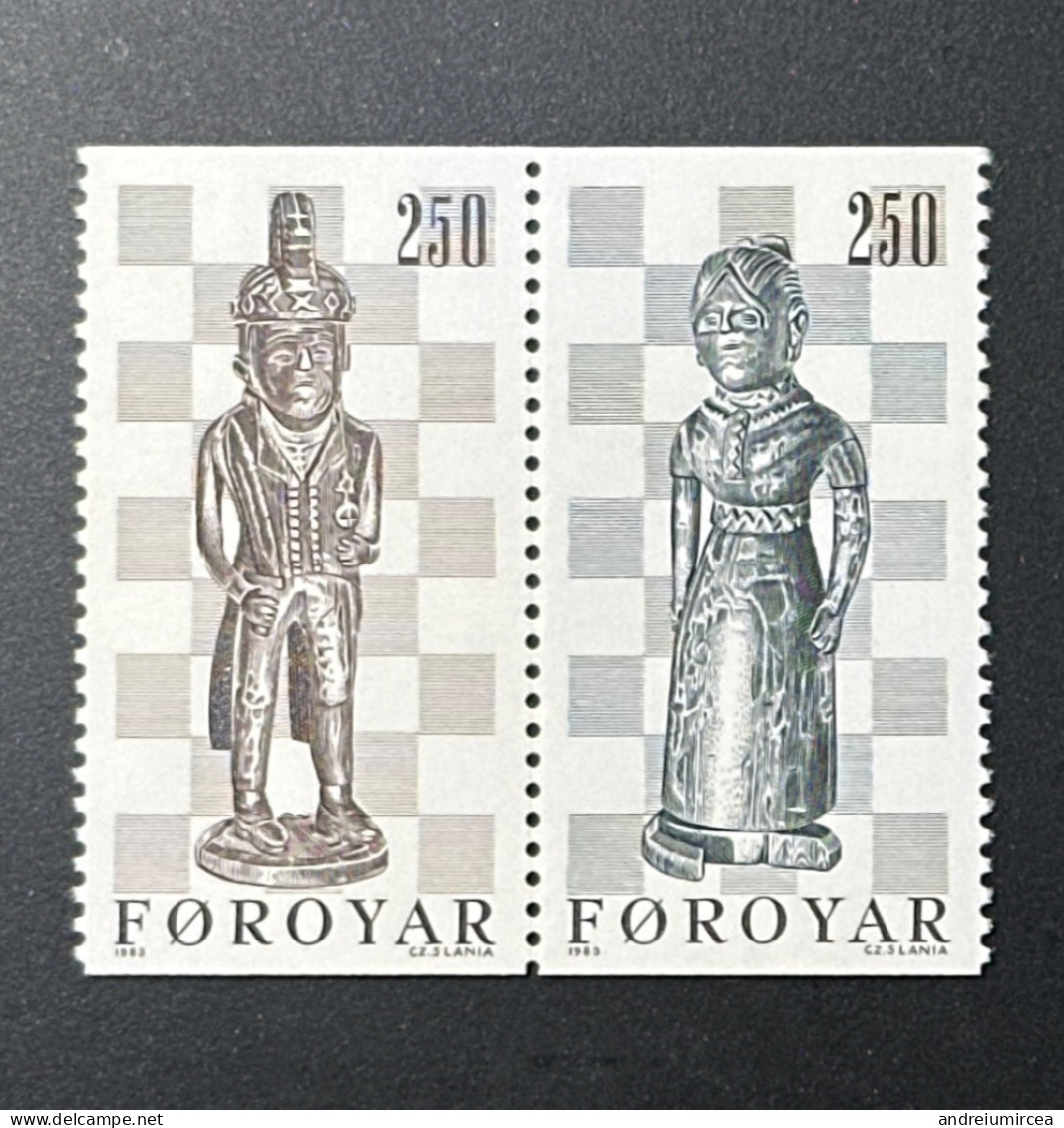 Féroé MNH  1983 Schachfiguren - Färöer Inseln