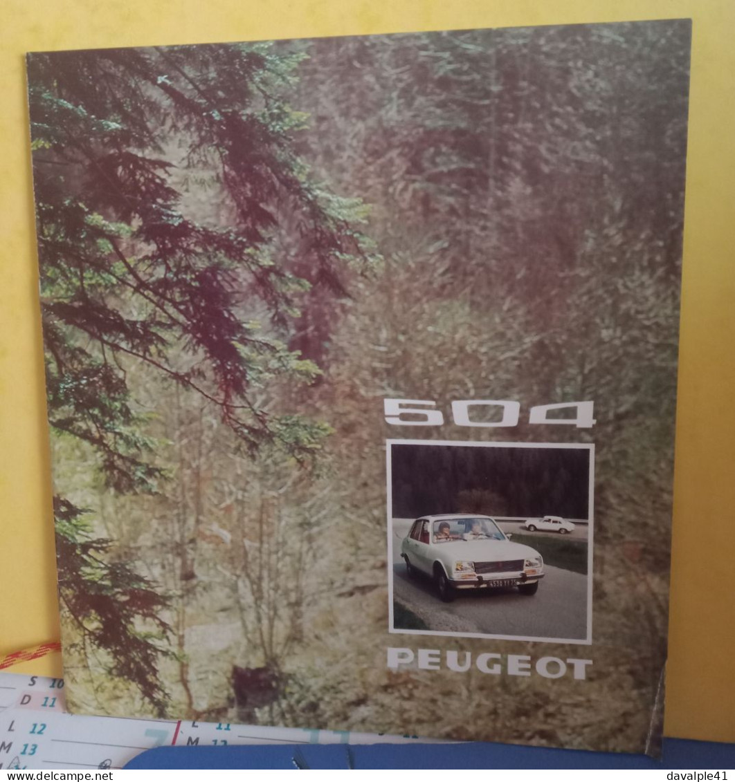 BROCHURE  VOITURE PEUGEOT   504  BON ETAT - Cars