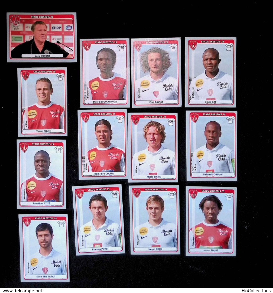 Trading Cards, Carte De Collection, Sports, Football, Panini 50, 1961-2011, STADE BRESTOIS 29, Lot De 13 TRADIND CARDS - Trading Cards