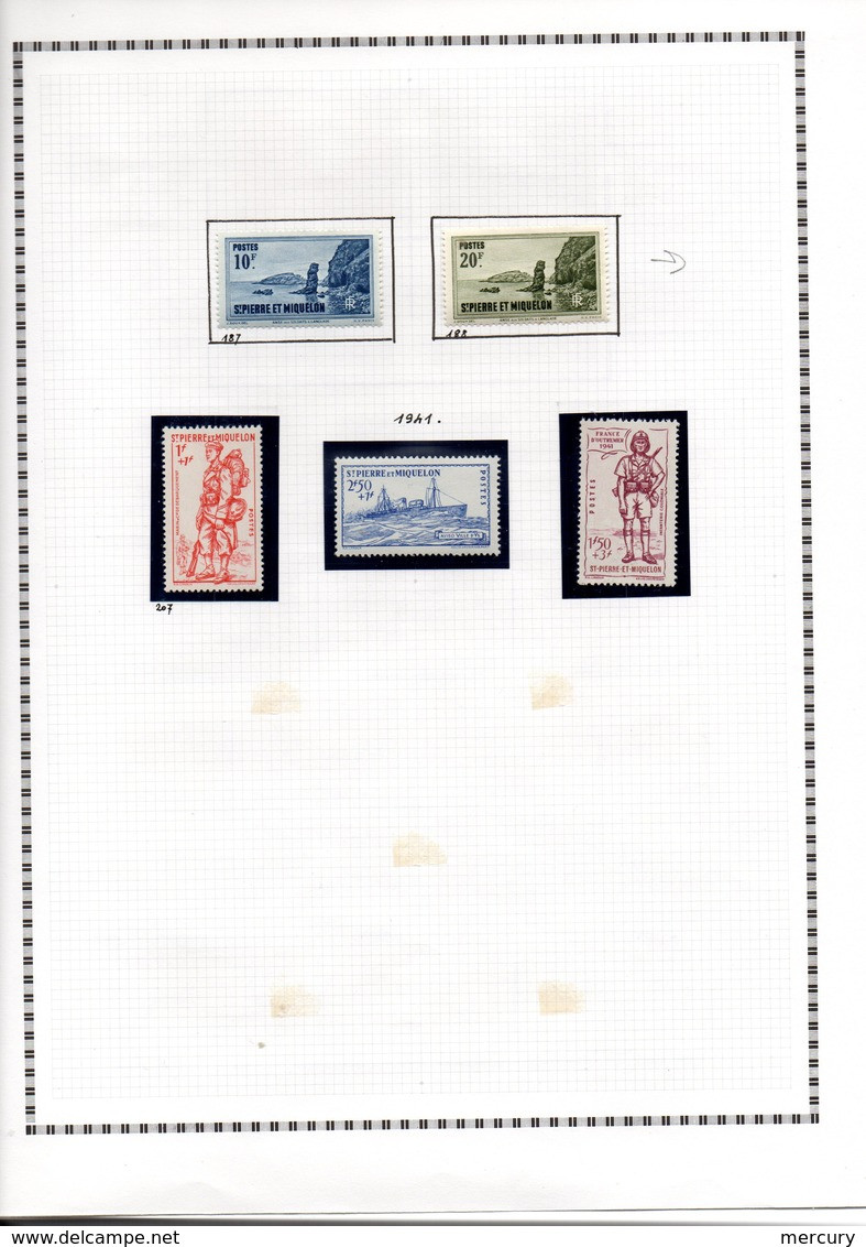 SAINT-PIERRE ET MIQUELON - Bonne collection jusqu'en 2007 - 42 scans