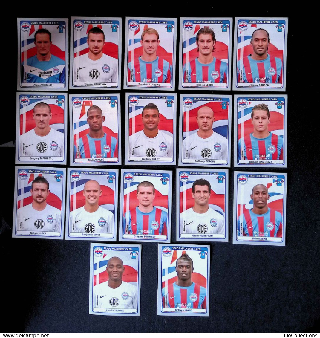 Trading Cards, Carte De Collection, Sports, Football, Panini 50, 1961-2011, STADE MALHERBE CAEN, Lot De 17 TRADIND CARDS - Trading-Karten