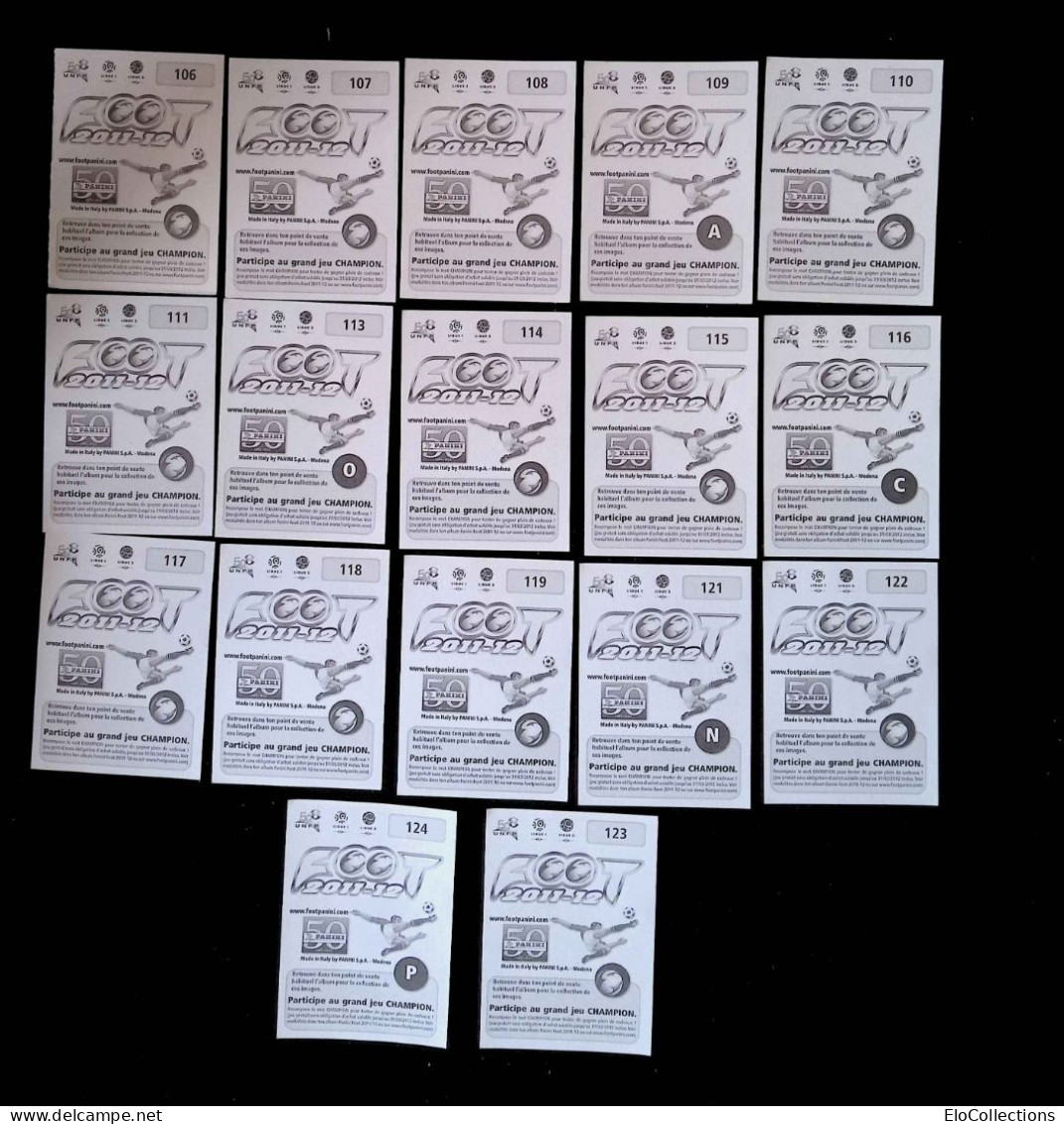 Trading Cards, Carte De Collection, Sports, Football, Panini 50, 1961-2011, STADE MALHERBE CAEN, Lot De 17 TRADIND CARDS - Trading-Karten