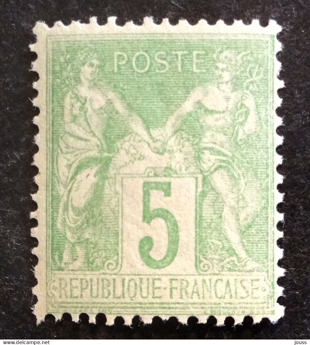 87S-1 Sage 102 5c Vert Neuf * Infime Charnière (?) - 1898-1900 Sage (Type III)