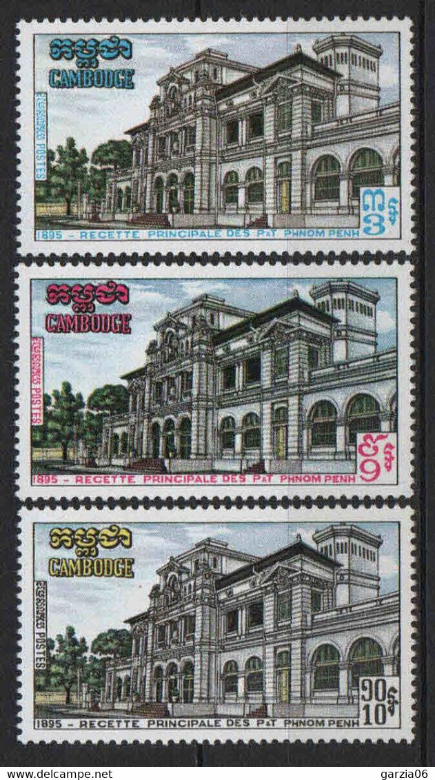 Cambodge - 1971  - Recette PTT  - N° 261 à 263   -  Neufs ** -  MNH - Kambodscha