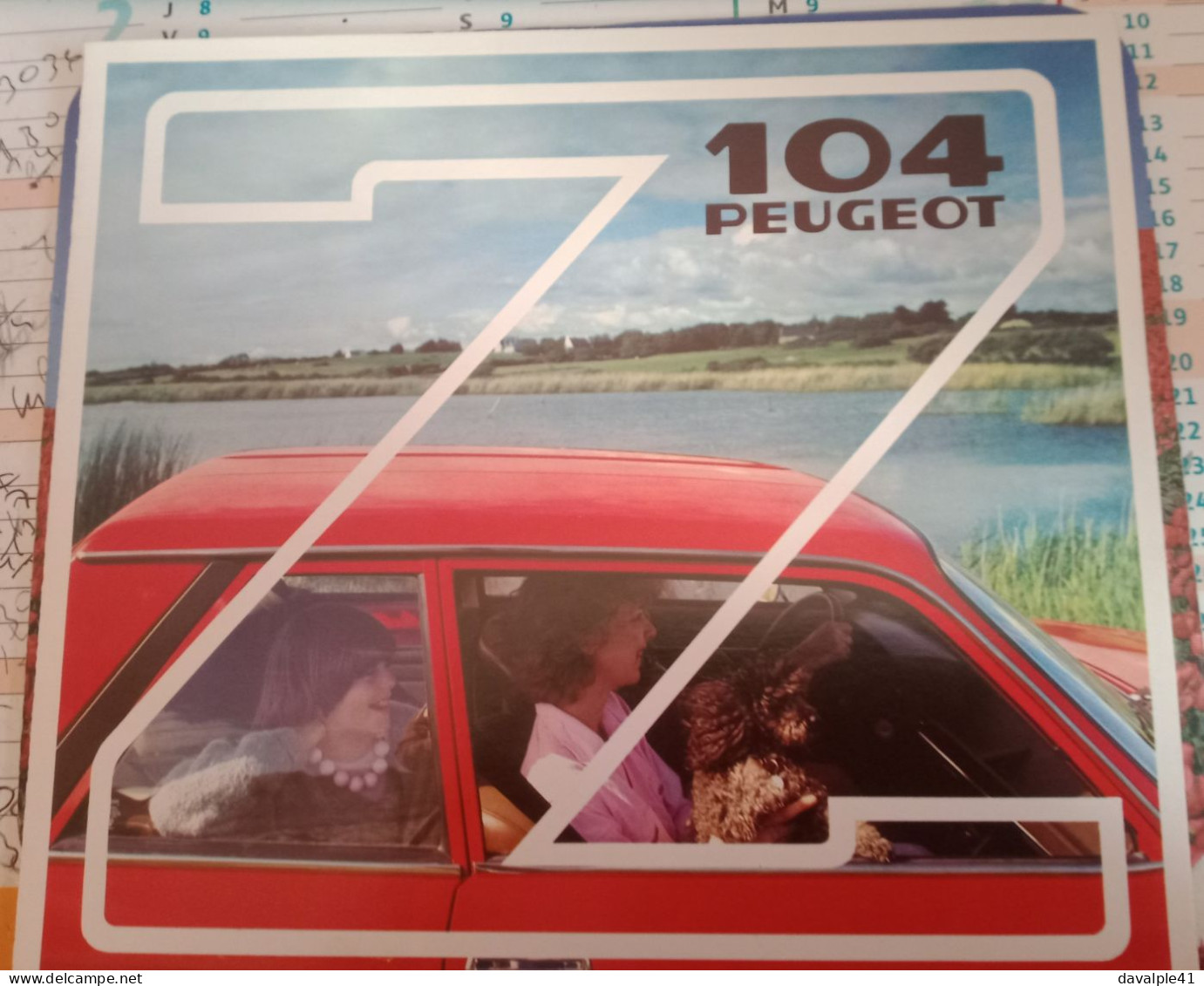 2 BROCHURES  VOITURES   PEUGEOT  204  ET 104   BON ETAT - Cars