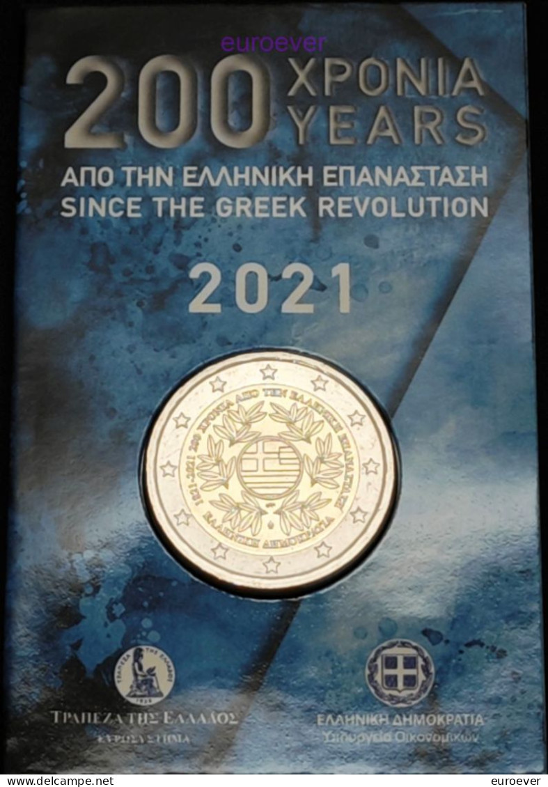 2 Euro Gedenkmünze 2021 Nr. 11 - Griechenland / Greece - Revolution BU Coincard - Griekenland