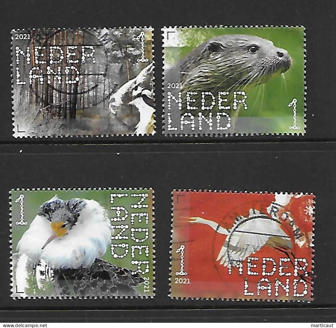 Natuur : 4 Timbres Oblitérés Vendus En L'état - Usati