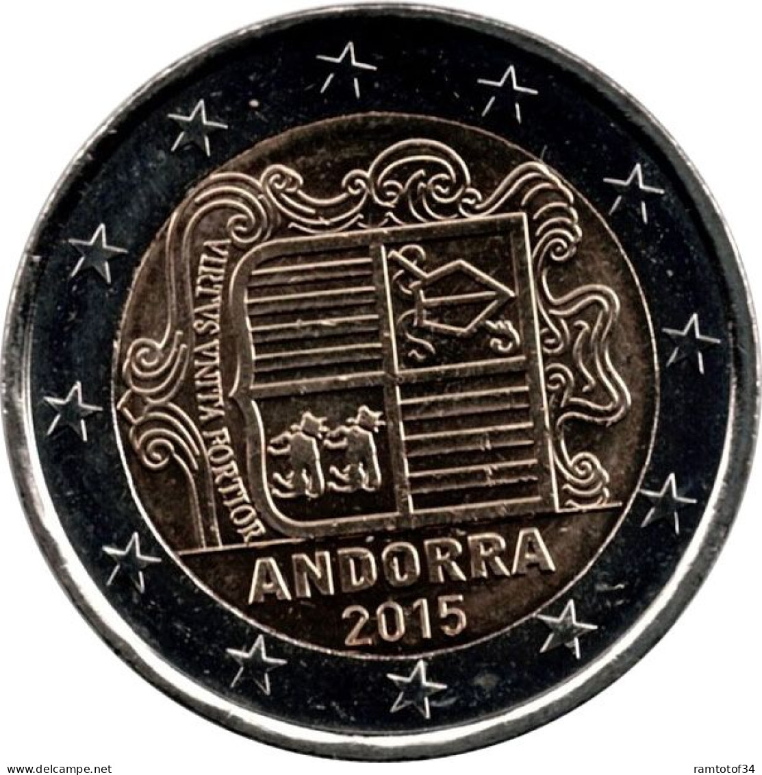2015 ANDORRE - 2 Euros Commémorative - Le Blason D'Andorre - Andorre