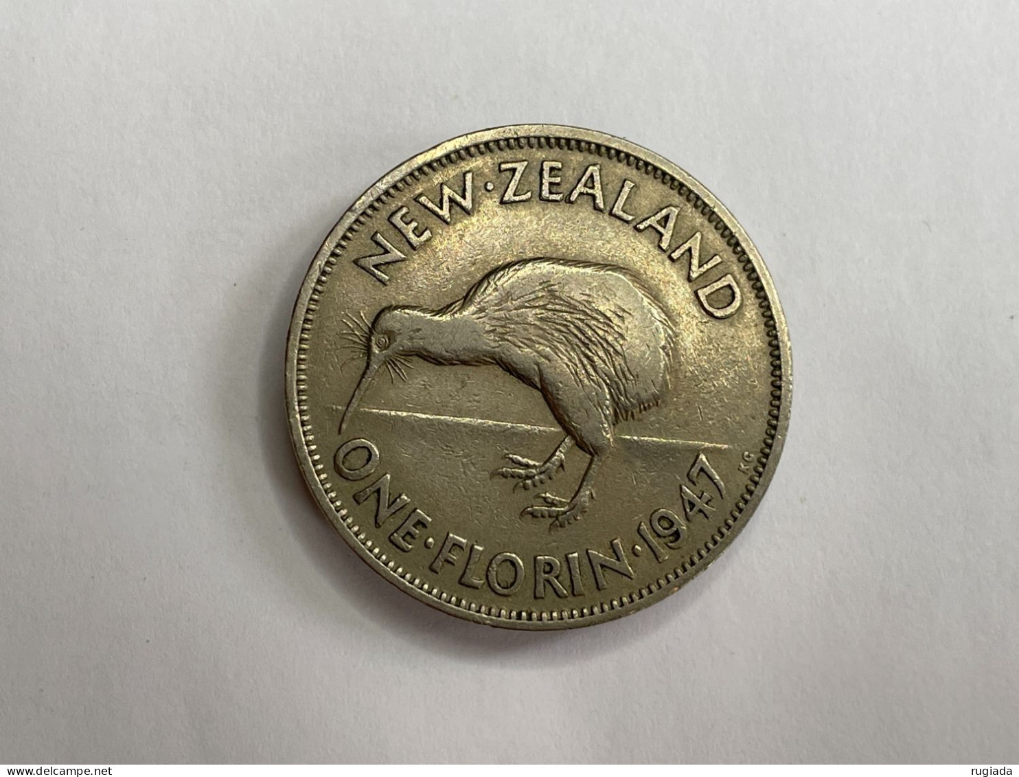 1947 New Zealand Florin/2 Shilling, Copper Nickel Coin, VF Very Fine - Nouvelle-Zélande