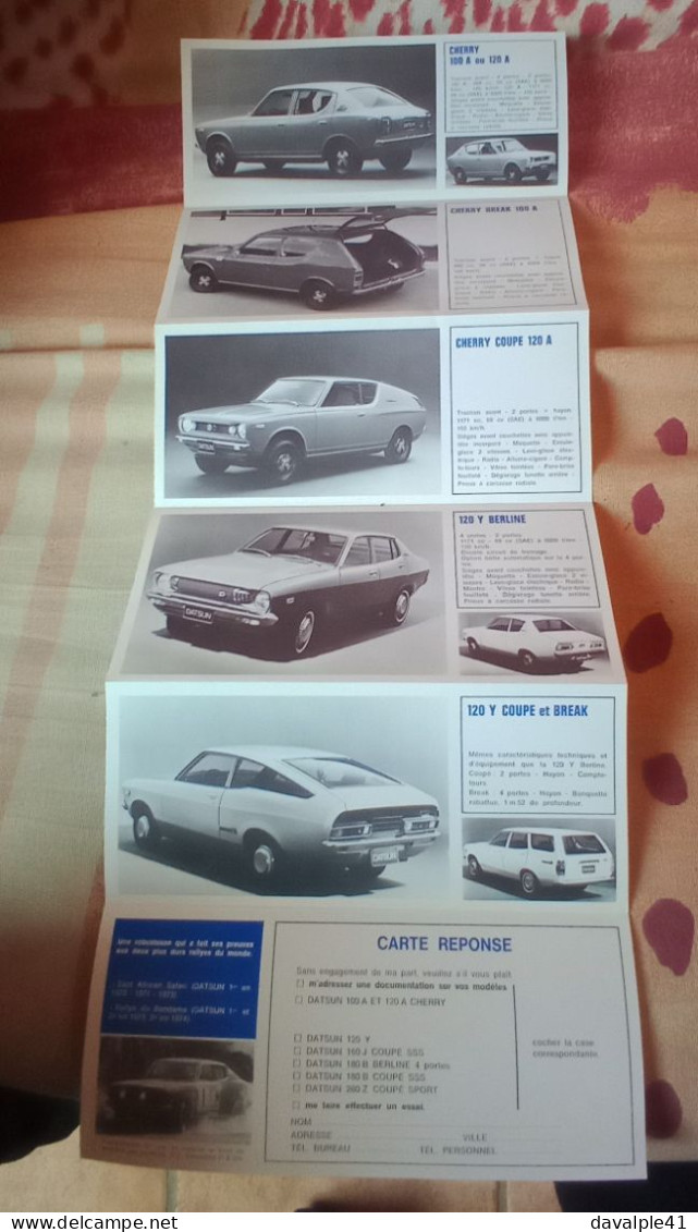 BROCHURE  VOITURES  DATSUN  BON ETAT - Voitures