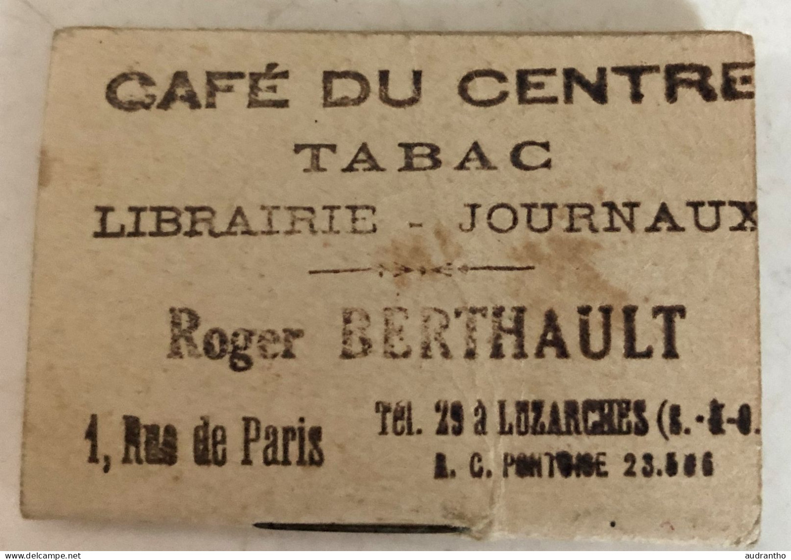 Petit Calendrier 1936 Café Du Centre Roger Berthault 95 Pontoise - Tamaño Pequeño : 1921-40