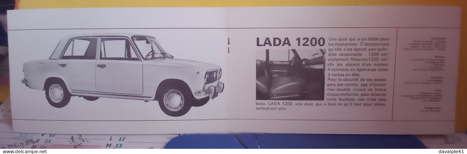 BROCHURE  VOITURES   LADA  BON ETAT - Voitures