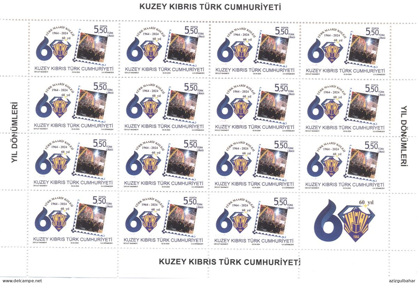 2024 - ANNIVERSARIES - INNER WHEEL AND TMK SCHOOL - STAMP SHEETS - Rotary, Lions Club