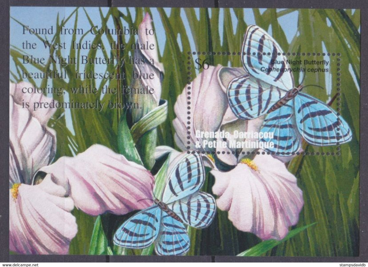 2002 Grenada Grenadines 3799/B554 Butterflies 7,00 € - Papillons