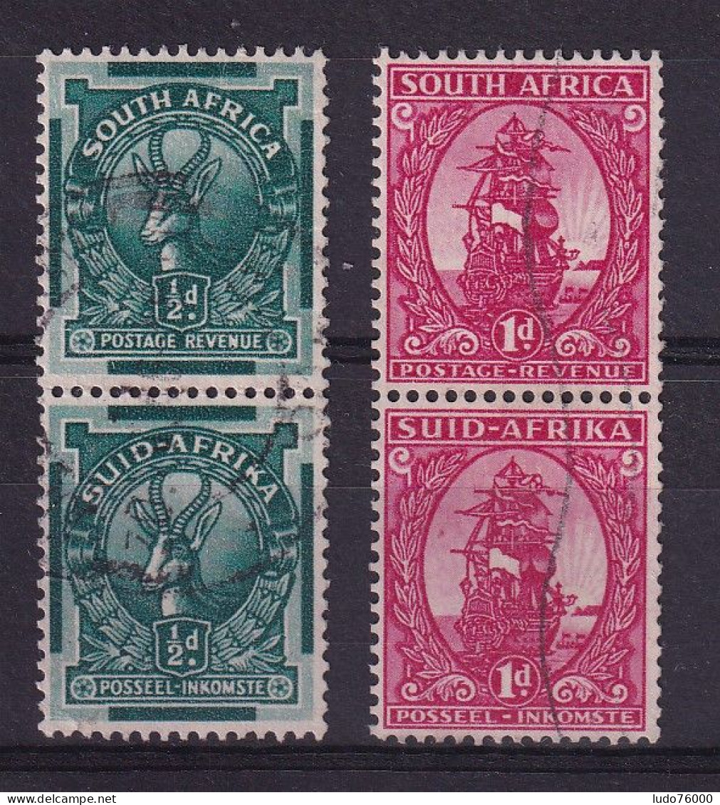 D 783 / AFRIQUE DU SUD / N° 148/152 PAIRE OBL - Used Stamps