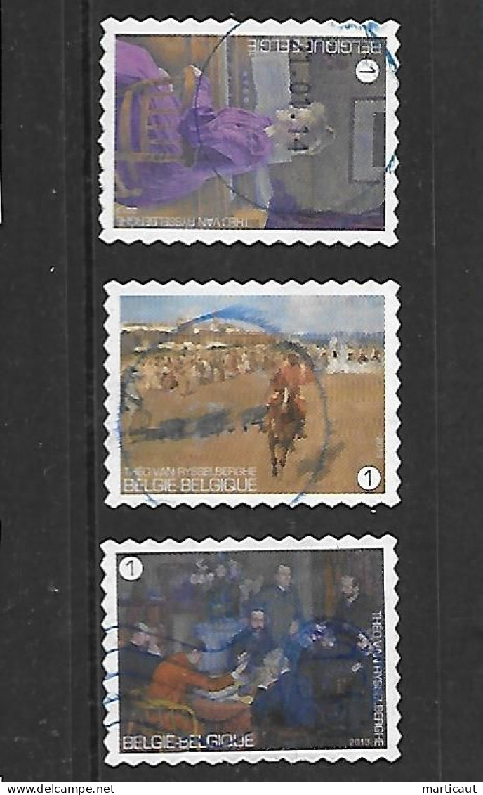 Van Rysselberghe + Chiens + Toulouse Lautrec :  16 Timbres Oblitérés Vendus En L'état - Gebraucht