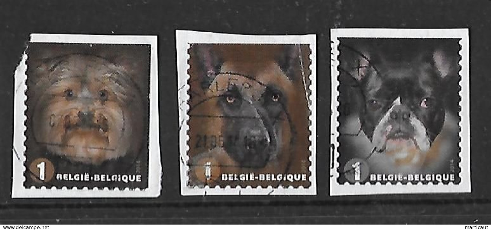 Van Rysselberghe + Chiens + Toulouse Lautrec :  16 Timbres Oblitérés Vendus En L'état - Used Stamps