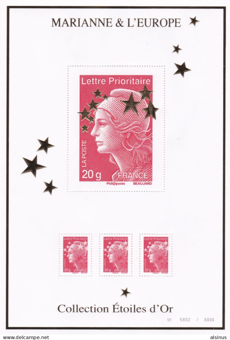 FRANCE - 2012 - COFFRET MARIANNE ET L'EUROPE - 15 BLOCS-FEUILLETS - COFFRET NUMERO 5802 SUR 6000 - ETAT NEUF