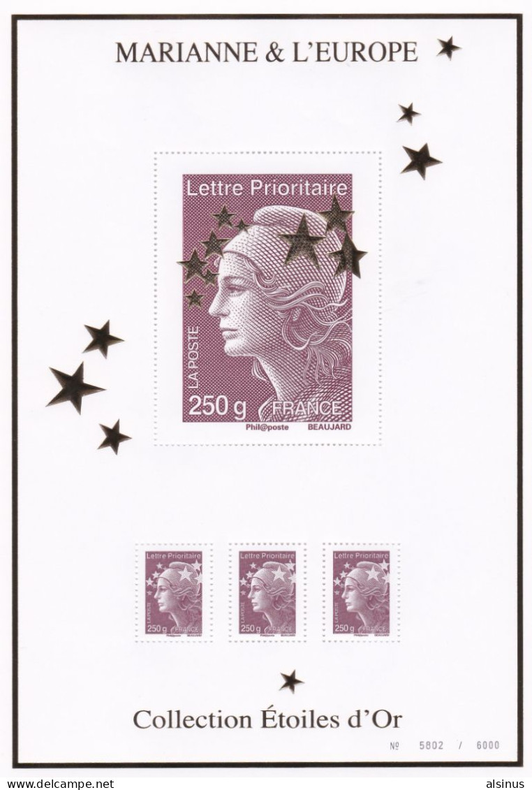FRANCE - 2012 - COFFRET MARIANNE ET L'EUROPE - 15 BLOCS-FEUILLETS - COFFRET NUMERO 5802 SUR 6000 - ETAT NEUF
