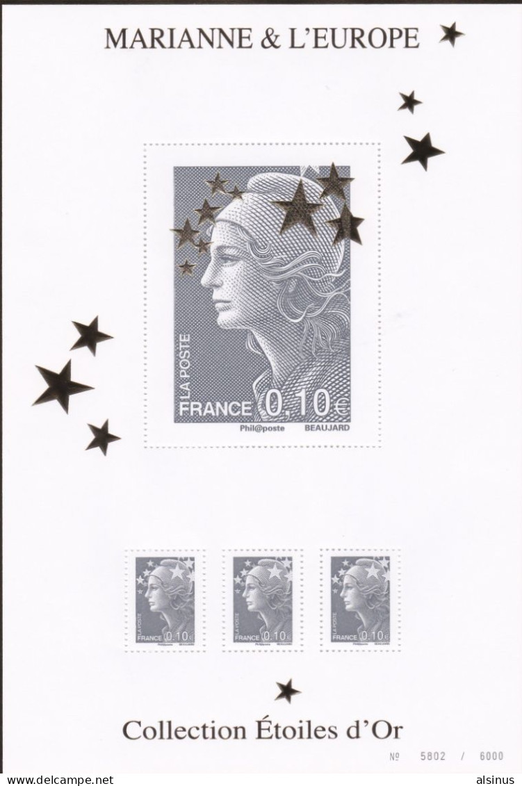 FRANCE - 2012 - COFFRET MARIANNE ET L'EUROPE - 15 BLOCS-FEUILLETS - COFFRET NUMERO 5802 SUR 6000 - ETAT NEUF