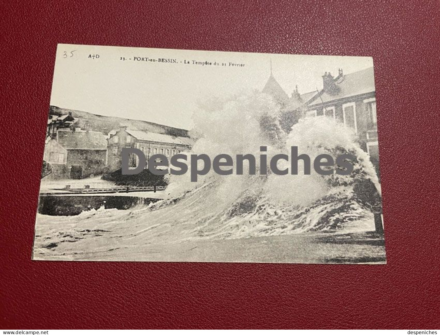 14520 Port En Bessin - La Tempête Du 21 Février - Port-en-Bessin-Huppain