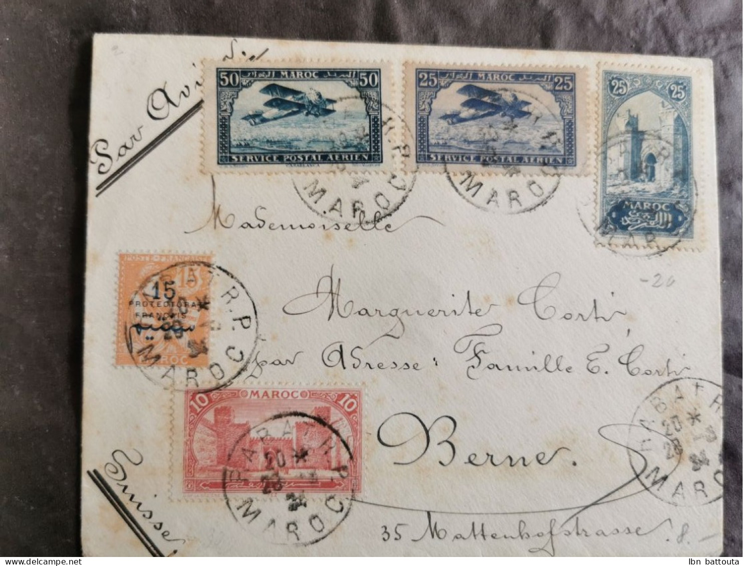 Postes Aériennes Sur Lettre 1920 - Airmail