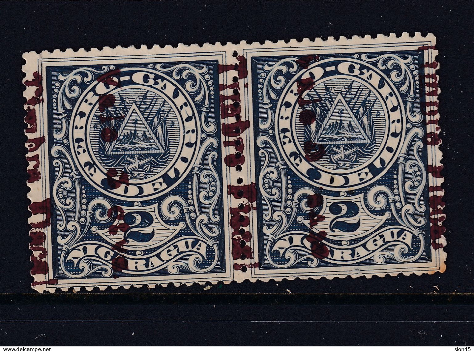 Nicaragua 1911 0.5/5c/2cMi 267va Shifted Ovprnt In Different Color 16027 - Oddities On Stamps