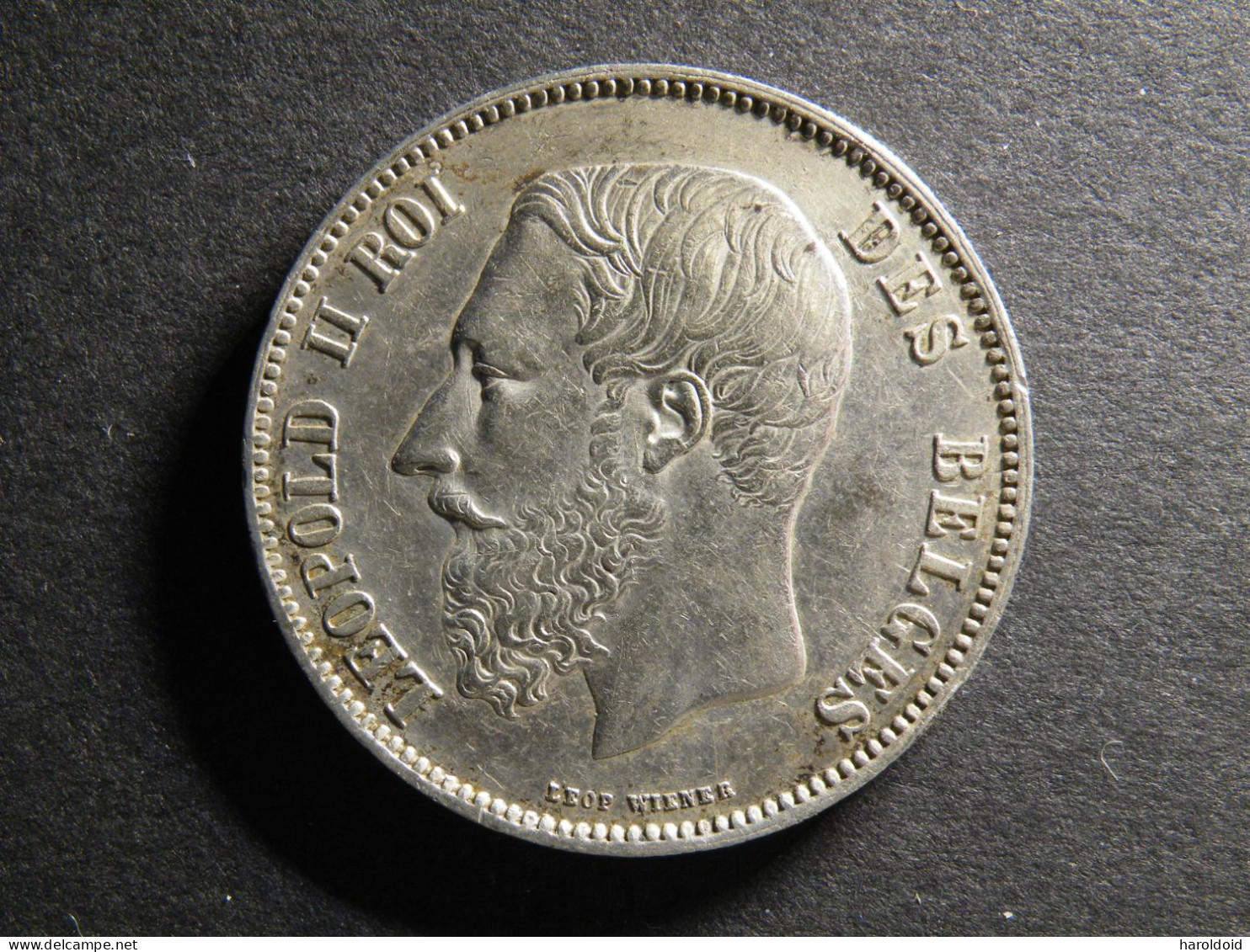 BELGIQUE - 5 F LEOPOLD II - 1858 - TTB+ - 5 Francs
