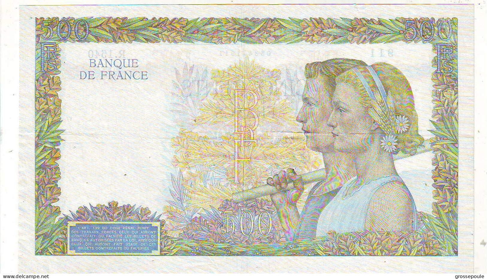 500 FRANCS LA PAIX - DD. 5.12. 1940 DD - R. 1540 - 911 - SUP - 500 F 1940-1944 ''La Paix''