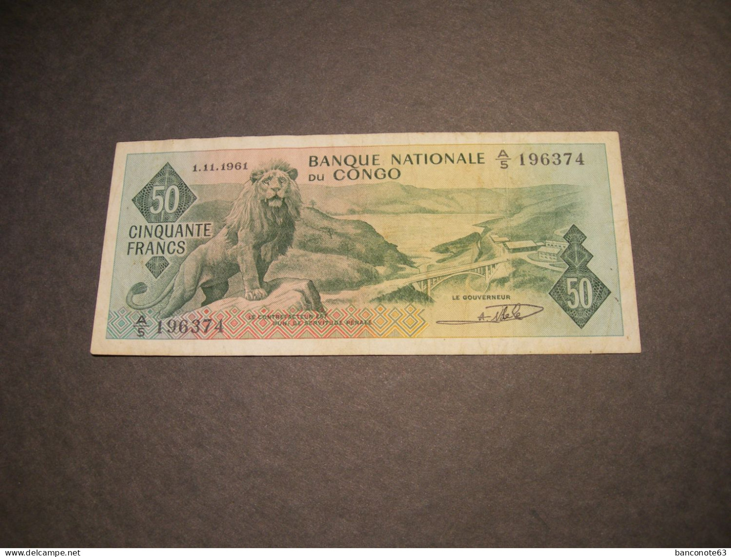 Congo 50 Francs 1961 - République Démocratique Du Congo & Zaïre