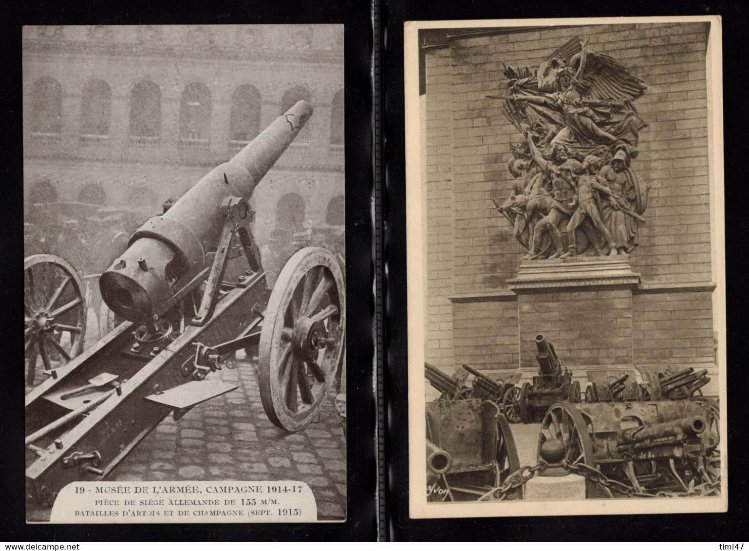 R716  /  14 Cartes Postales Musée De L'Armée 1914-1918 PARIS  (Canons/mines/obus/crapouillot Etc - Musées