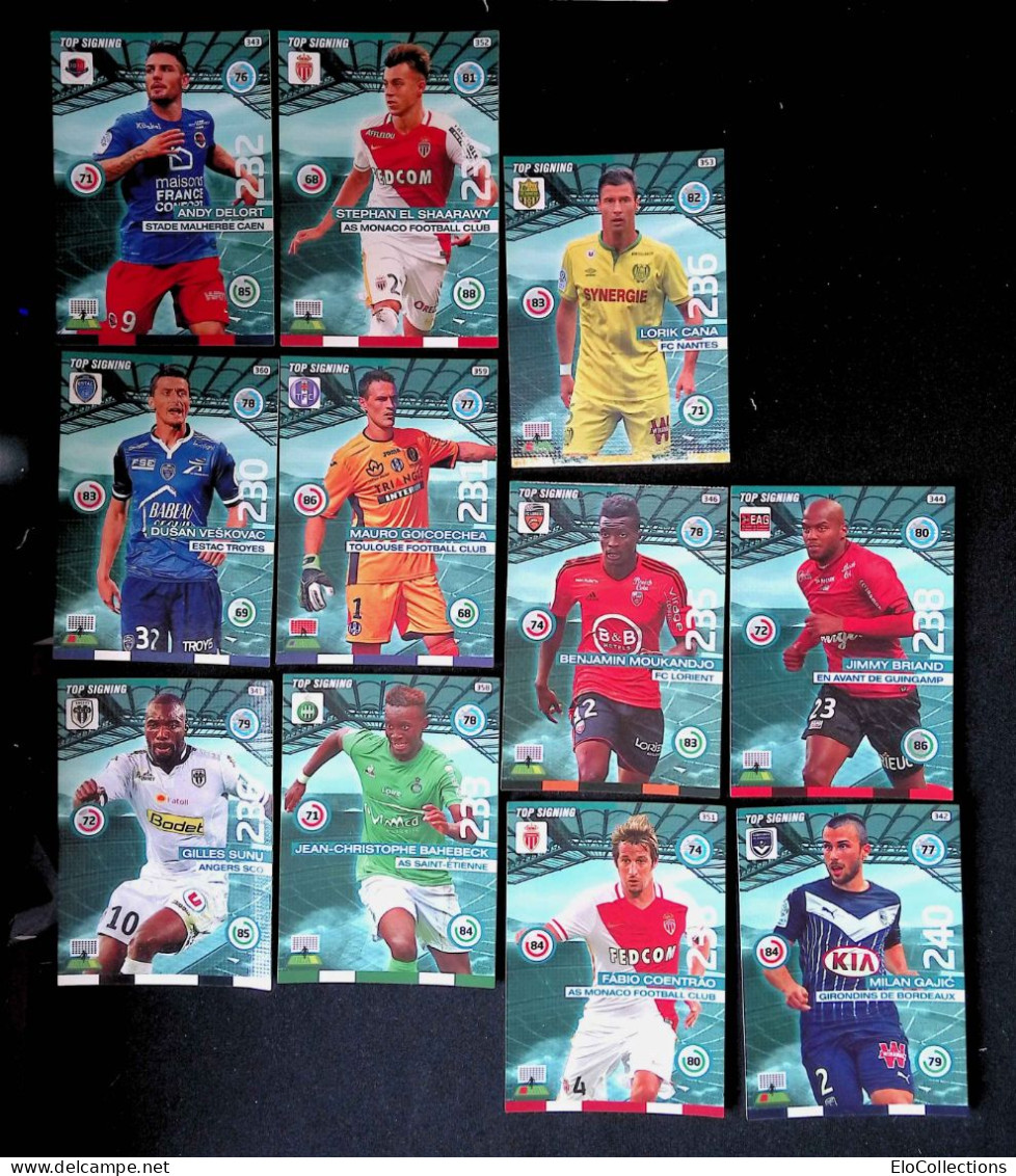 Trading Cards, Carte De Collection, Sports, Football, Panini, 2015-2016, LOT DE 11 TRADIND CARDS - Trading Cards